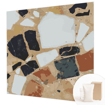 Papel mural texturado decorativo con un motivo de piedras rústicas