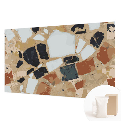 Papel mural texturado decorativo con un motivo de piedras rústicas