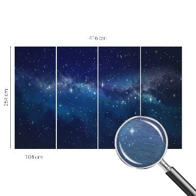 Fotomural decorativo para cabecero de cama con motivo 'Noche estrellada' para cabecero