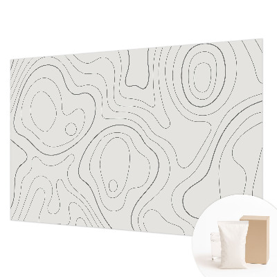 Papel mural con patrón decorativo con diseño de líneas fluidas