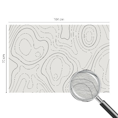 Papel mural con patrón decorativo con diseño de líneas fluidas