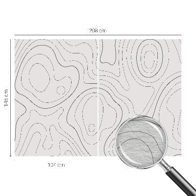 Papel mural con patrón decorativo con diseño de líneas fluidas