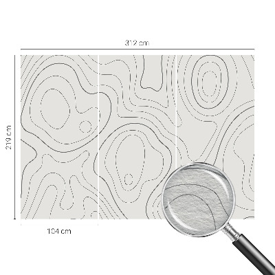Papel mural con patrón decorativo con diseño de líneas fluidas