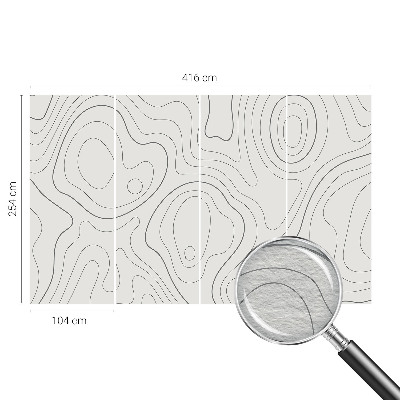 Papel mural con patrón decorativo con diseño de líneas fluidas