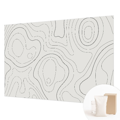 Papel mural con patrón decorativo con diseño de líneas fluidas