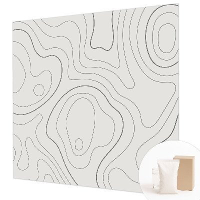 Papel mural con patrón decorativo con diseño de líneas fluidas
