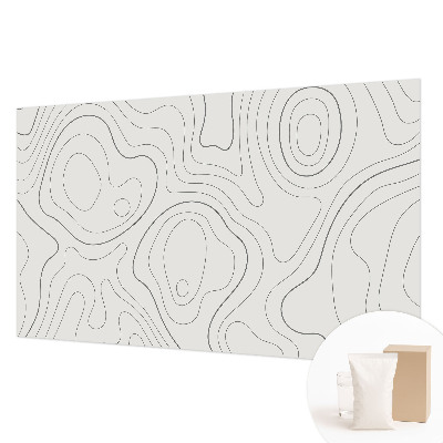 Papel mural con patrón decorativo con diseño de líneas fluidas