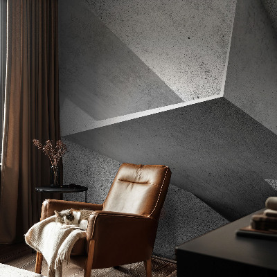 Papel mural texturado decorativo con estructuras geométricas