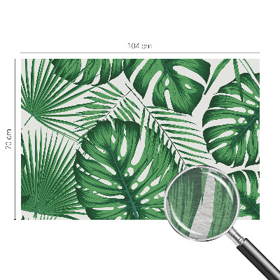 Fotomural decorativo para cabecero de cama con diseño de hojas tropicales