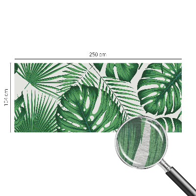 Fotomural decorativo para cabecero de cama con diseño de hojas tropicales