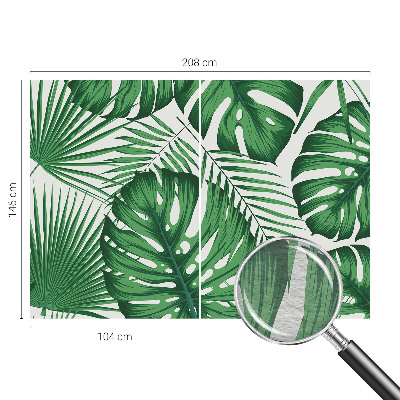 Fotomural decorativo para cabecero de cama con diseño de hojas tropicales