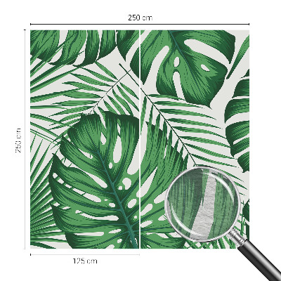 Fotomural decorativo para cabecero de cama con diseño de hojas tropicales