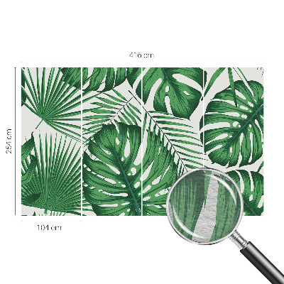 Fotomural decorativo para cabecero de cama con diseño de hojas tropicales