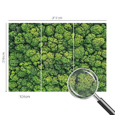 Mural decorativo con diseño panorámico del bosque