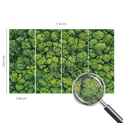 Mural decorativo con diseño panorámico del bosque