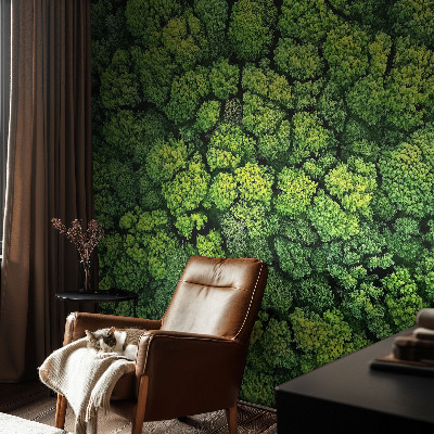 Mural decorativo con diseño panorámico del bosque