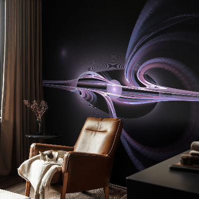 Papel mural texturado decorativo con diseño de abstracción cósmica