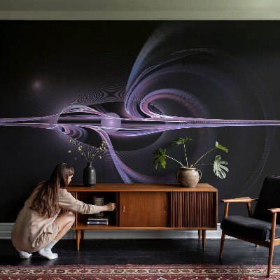 Papel mural texturado decorativo con diseño de abstracción cósmica