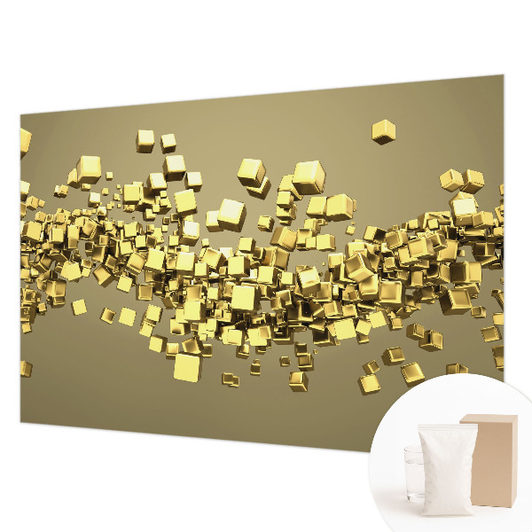 Mural de pared con estampado hermoso con un motivo de cubos creativos
