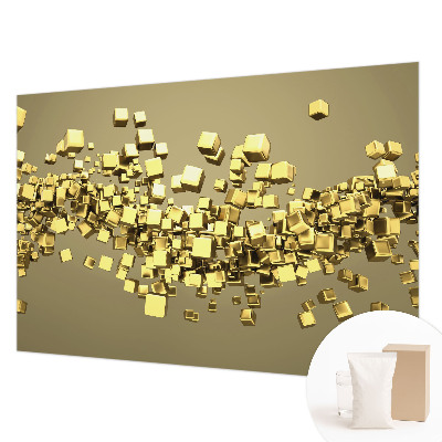 Mural de pared con estampado hermoso con un motivo de cubos creativos