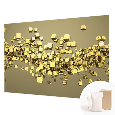 Mural de pared con estampado hermoso con un motivo de cubos creativos