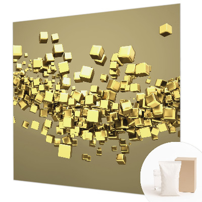 Mural de pared con estampado hermoso con un motivo de cubos creativos