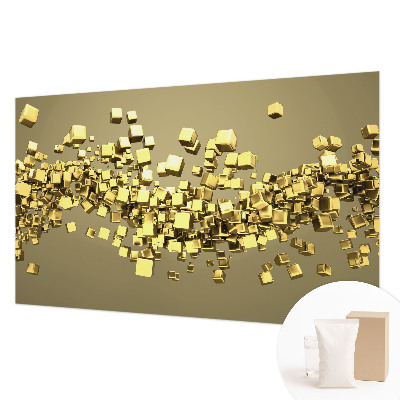 Mural de pared con estampado hermoso con un motivo de cubos creativos