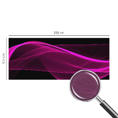 Fotomural decorativo para cabecero de cama con diseño de cintas rosas