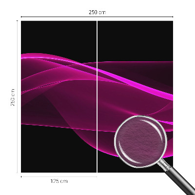 Fotomural decorativo para cabecero de cama con diseño de cintas rosas