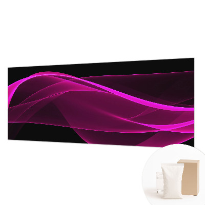Fotomural decorativo para cabecero de cama con diseño de cintas rosas