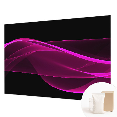Fotomural decorativo para cabecero de cama con diseño de cintas rosas