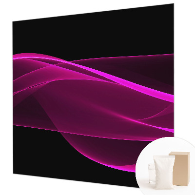 Fotomural decorativo para cabecero de cama con diseño de cintas rosas