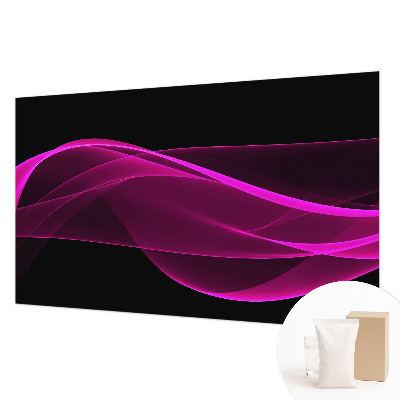 Fotomural decorativo para cabecero de cama con diseño de cintas rosas