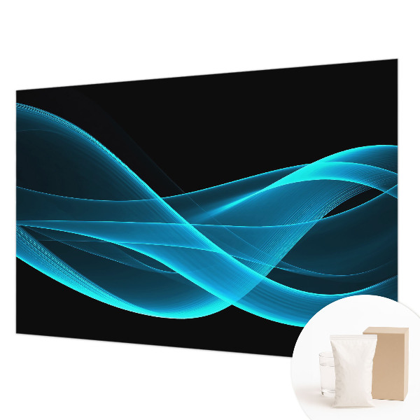 Mural decorativo con diseño de olas llamativas