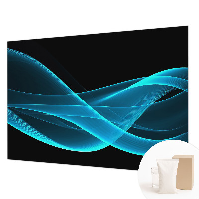Mural decorativo con diseño de olas llamativas
