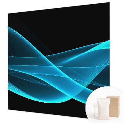 Mural decorativo con diseño de olas llamativas