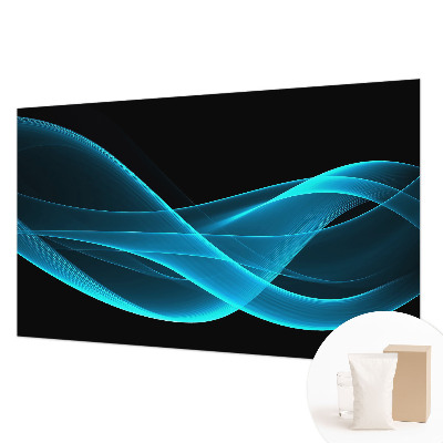Mural decorativo con diseño de olas llamativas