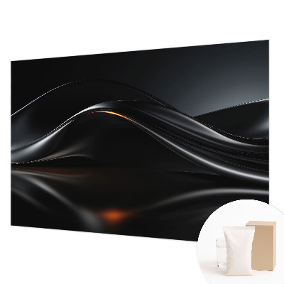 Papel mural con patrón decorativo con motivo de ondas metálicas