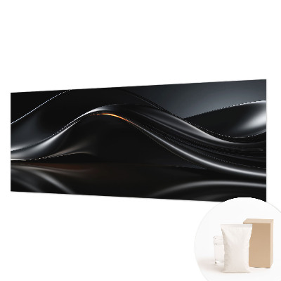 Papel mural con patrón decorativo con motivo de ondas metálicas