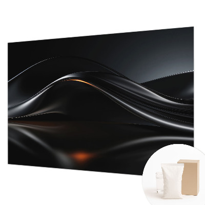 Papel mural con patrón decorativo con motivo de ondas metálicas
