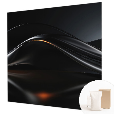 Papel mural con patrón decorativo con motivo de ondas metálicas