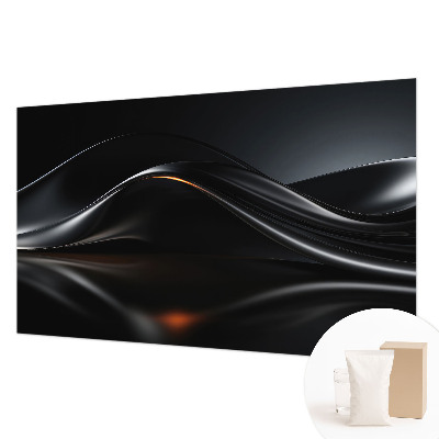 Papel mural con patrón decorativo con motivo de ondas metálicas