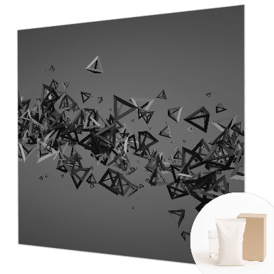 Papel mural texturado decorativo con diseño de abstracciones geométricas