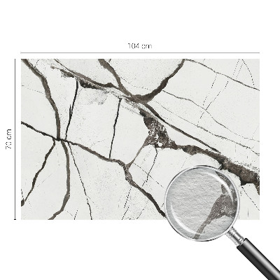 Fotomural decorativo para cabecero de cama con diseño de grietas en el mármol