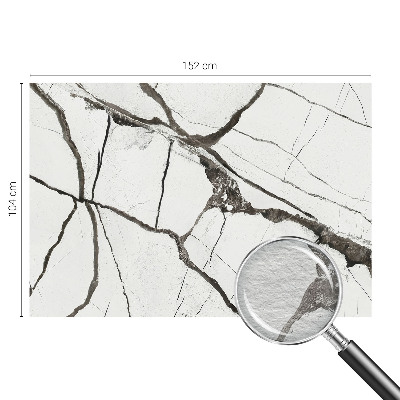 Fotomural decorativo para cabecero de cama con diseño de grietas en el mármol