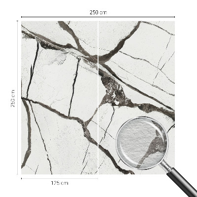 Fotomural decorativo para cabecero de cama con diseño de grietas en el mármol