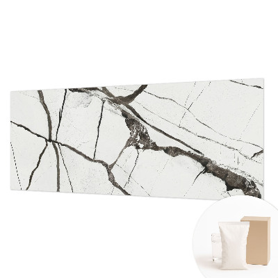 Fotomural decorativo para cabecero de cama con diseño de grietas en el mármol