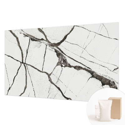 Fotomural decorativo para cabecero de cama con diseño de grietas en el mármol