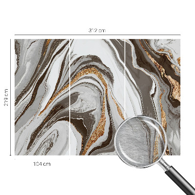 Papel mural con patrón decorativo con diseño de remolinos de mármol