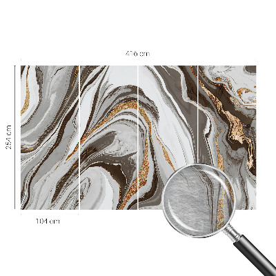 Papel mural con patrón decorativo con diseño de remolinos de mármol